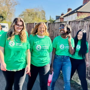 Group of fundraisers taking part in Walk for Autism