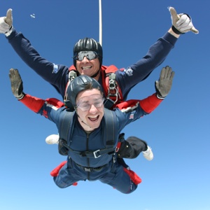 Sky diving bravely done to raise money for our autism charity