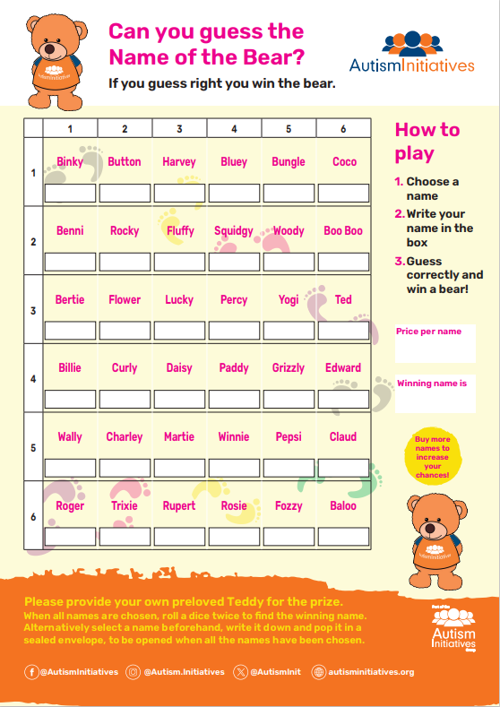 Autism Initiatives Name the Bear