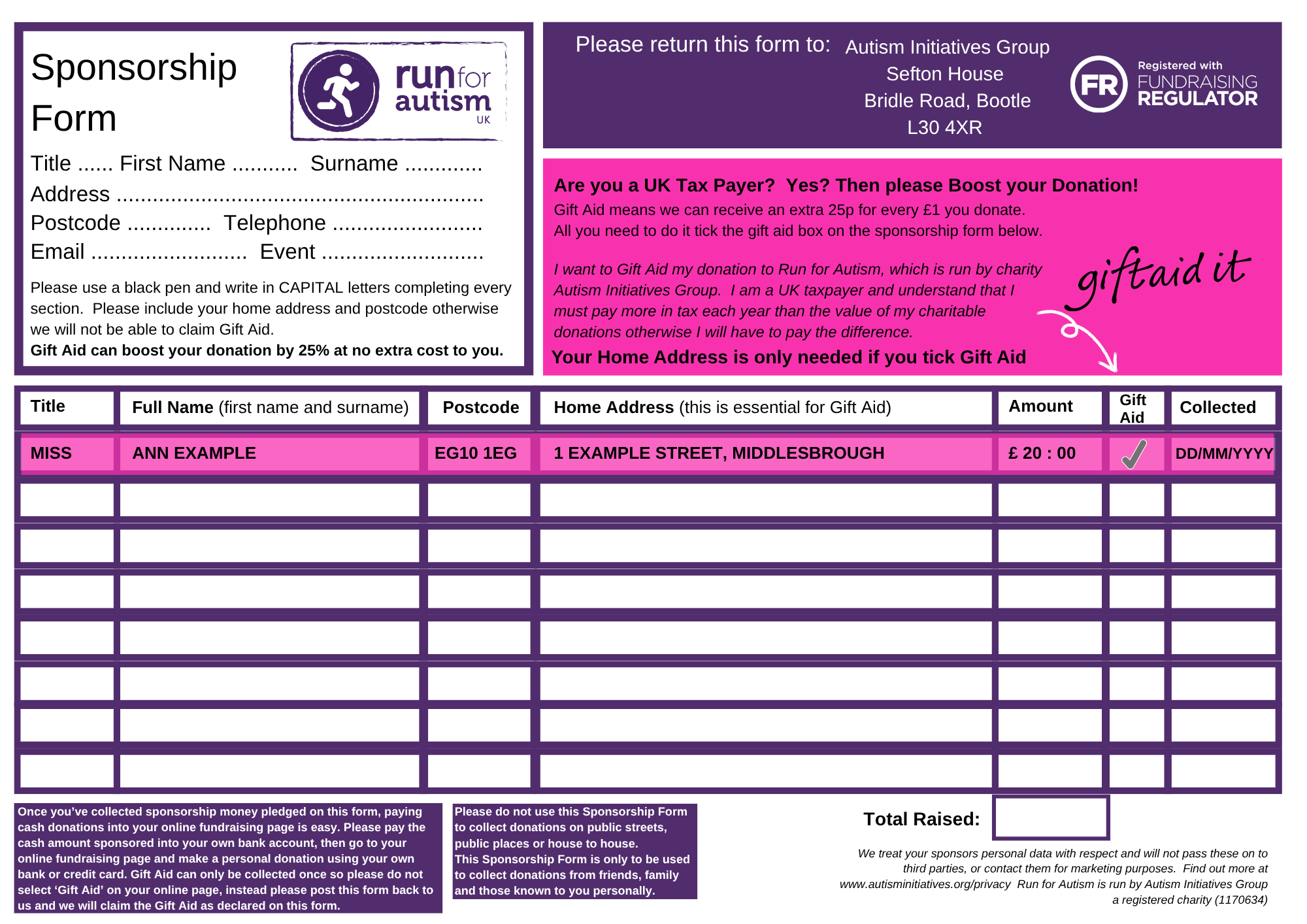 Sponsorship Form
